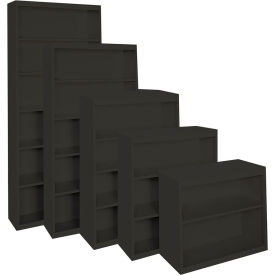 STEEL CABINETS USA, INC BCA-367213-C Steel Cabinets USA All-Welded Bookcase, 36"Wx13"Dx72"H, Charcoal image.
