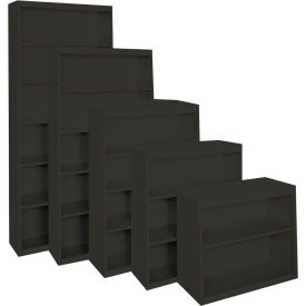 STEEL CABINETS USA, INC BCA-367218-C Steel Cabinets USA All-Welded Bookcase, 36"Wx18"Dx72"H, Charcoal image.