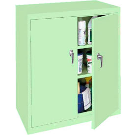 STEEL CABINETS USA, INC ABL-364-PT-GRN Steel Cabinets USA Counter High All-Welded Storage Cabinet, 36"Wx18"Dx42"H, Pastel Green image.