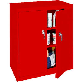 STEEL CABINETS USA, INC ABL-364-R Steel Cabinets USA Counter High All-Welded Storage Cabinet, 36"Wx18"Dx42"H, Red image.