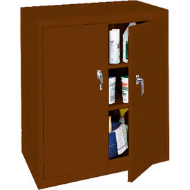 STEEL CABINETS USA, INC ABL-364-WAL Steel Cabinets USA Counter High All-Welded Storage Cabinet, 36"Wx18"Dx42"H, Walnut image.