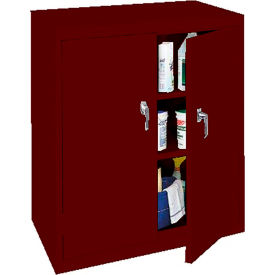 STEEL CABINETS USA, INC ABL-364-WR Steel Cabinets USA Counter High All-Welded Storage Cabinet, 36"Wx18"Dx42"H, Wine Red image.
