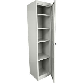 Steel Cabinets USA FS-Fixed Shelf Slim Jim Cabinet 18"W x 18"D x 72"H Gray All-Welded 