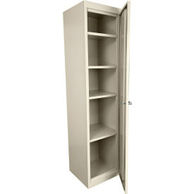 Steel Cabinets USA FS-Fixed Shelf Slim Jim Cabinet 18"W x 18"D x 72"H Putty All-Welded 