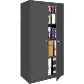 STEEL CABINETS USA, INC FS-227-C Steel Cabinets USA Fixed Shelf All-Welded Storage Cabinet, 27"Wx15"Dx72"H, Charcoal image.