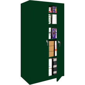 STEEL CABINETS USA, INC FS-227-H-GRN Steel Cabinets USA Fixed Shelf All-Welded Storage Cabinet, 27"Wx15"Dx72"H, Hunter Green image.