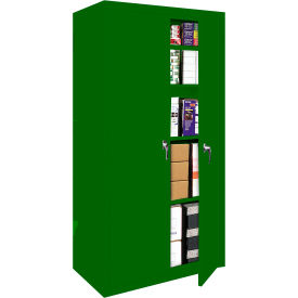 STEEL CABINETS USA, INC FS-227-L-GRN Steel Cabinets USA Fixed Shelf All-Welded Storage Cabinet, 27"Wx15"Dx72"H, Leaf Green image.