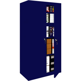 STEEL CABINETS USA, INC FS-227-N Steel Cabinets USA Fixed Shelf All-Welded Storage Cabinet, 27"Wx15"Dx72"H, Navy image.