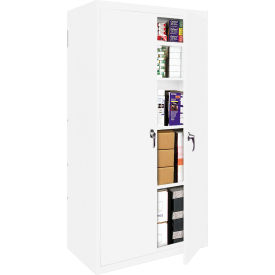 STEEL CABINETS USA, INC FS-227-W Steel Cabinets USA Fixed Shelf All-Welded Storage Cabinet, 27"Wx15"Dx72"H, White image.