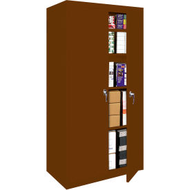 STEEL CABINETS USA, INC FS-227-WAL Steel Cabinets USA Fixed Shelf All-Welded Storage Cabinet, 27"Wx15"Dx72"H, Walnut image.