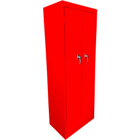 Steel Cabinets USA FS-Fixed Shelf Basic Utility Cabinet 24"W x 15"D x 66"H Red All-Welded 
