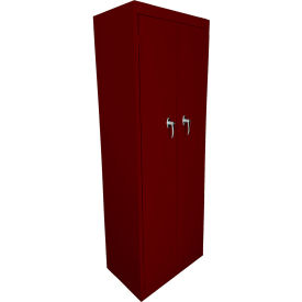 Steel Cabinets USA FS-Fixed Shelf Basic Utility Cabinet 24"W x 15"D x 66"H Wine Red All-Welded 
