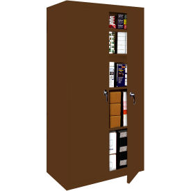 STEEL CABINETS USA, INC FS-30-WAL Steel Cabinets USA Fixed Shelf All-Welded Storage Cabinet, 30"Wx18"Dx72"H, Walnut image.