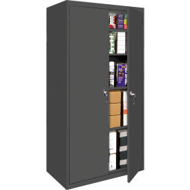 STEEL CABINETS USA, INC FS-36-C Steel Cabinets USA Fixed Shelf All-Welded Storage Cabinet, 36"Wx18"Dx72"H, Charcoal image.