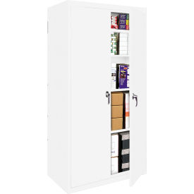 STEEL CABINETS USA, INC FS-36-W Steel Cabinets USA Fixed Shelf All-Welded Storage Cabinet, 36"Wx18"Dx72"H, White image.