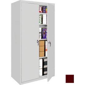 STEEL CABINETS USA, INC FS-36MAG1-WR Steel Cabinets USA All-Welded Storage Cabinet, 4 Fixed Shelves, 36"W x 24"D x 72"H Wine Red image.