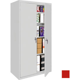 STEEL CABINETS USA, INC FS-36MAG3-R Steel Cabinets USA All-Welded Storage Cabinet, 4 Fixed Shelves, 36"W x 24"D x 78"H, Red image.