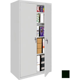 STEEL CABINETS USA, INC FS-48-H-GRN Steel Cabinets USA All-Welded Storage Cabinet, 4 Fixed Shelves, 48"W x 18"D x 72"H, Hunter Green image.