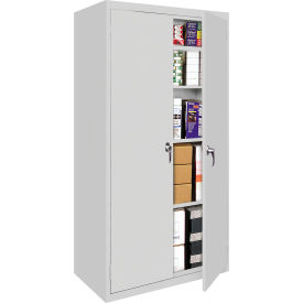 STEEL CABINETS USA, INC FS-48MAG1-P Steel Cabinets USA All-Welded Storage Cabinet, 4 Fixed Shelves, 48"W x 24"D x 72"H, Putty image.