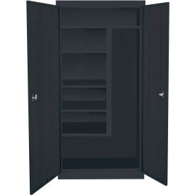 STEEL CABINETS USA, INC J-318-B Steel Cabinets USA J-318-B Janitorial Cabinet Assembled 30x18x72 Black image.