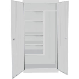 STEEL CABINETS USA, INC J-318-G Steel Cabinets USA J-318-G Janitorial Cabinet Assembled 30x18x72 Gray image.