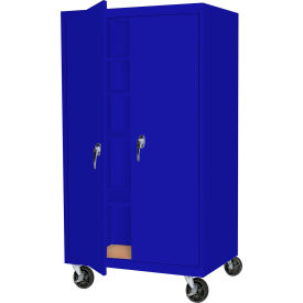 STEEL CABINETS USA, INC MAAH-3624RB-BL Steel Cabinets USA Mobile All-Welded Cabinet, 36"Wx24"Dx66"H, Blue image.