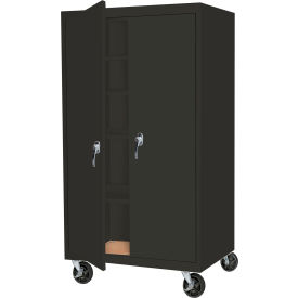 STEEL CABINETS USA, INC MAAH-3624RB-C Steel Cabinets USA Mobile All-Welded Cabinet, 36"Wx24"Dx66"H, Charcoal image.