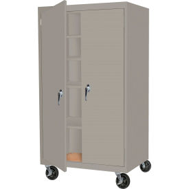 STEEL CABINETS USA, INC MAAH-3624RB-G Steel Cabinets USA MAAH-3624RB-G Mobile Storage Cabinet Assembled 36x24x66 Gray image.
