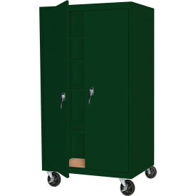 STEEL CABINETS USA, INC MAAH-3624RB-H-GRN Steel Cabinets USA Mobile All-Welded Cabinet, 36"Wx24"Dx66"H, Hunter Green image.