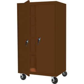 STEEL CABINETS USA, INC MAAH-36722RB-WAL Steel Cabinets USA Mobile All-Welded Cabinet, 36"Wx24"Dx72"H, Walnut image.