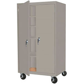 STEEL CABINETS USA, INC MAAH-48662RB-G Steel Cabinets USA MAAH-48662RB-G Mobile Storage Cabinet Assembled 48x24x66 Gray image.