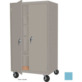 STEEL CABINETS USA, INC MAAH-48782RB-DB Steel Cabinets USA All-Welded Mobile Storage Cabinet, 48"W x 24"D x 78"H, Denim Blue image.