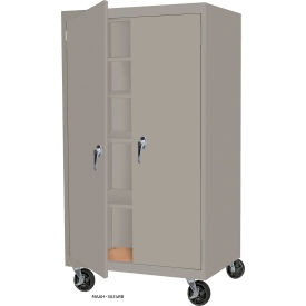 STEEL CABINETS USA, INC MAAH-48782RB-G Steel Cabinets USA All-Welded Mobile Storage Cabinet, 48"W x 24"D x 78"H, Gray image.