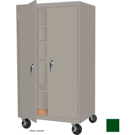 STEEL CABINETS USA, INC MAAH-48782RB-L-GRN Steel Cabinets USA All-Welded Mobile Storage Cabinet, 48"W x 24"D x 78"H, Leaf Green image.