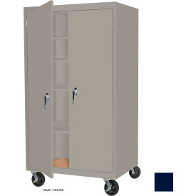 STEEL CABINETS USA, INC MAAH-48782RB-N Steel Cabinets USA All-Welded Mobile Storage Cabinet, 48"W x 24"D x 78"H, Navy Blue image.