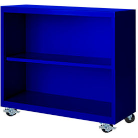 STEEL CABINETS USA, INC MBCA-363318-BL Steel Cabinets USA Bookcase, Assembled, 36W x 18D x 33H, Blue image.