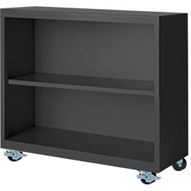 STEEL CABINETS USA, INC MBCA-363318-C Steel Cabinets USA Bookcase, Assembled, 36W x 18D x 33H, Charcoal image.