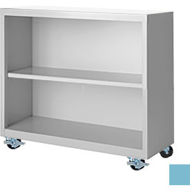 STEEL CABINETS USA, INC MBCA-363318-DB Steel Cabinets USA Bookcase, Assembled, 36W x 18D x 33H, Denim Blue image.
