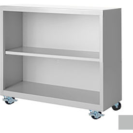 STEEL CABINETS USA, INC MBCA-363318-G Steel Cabinets USA Bookcase, Assembled, 36W x 18D x 33H, Gray image.