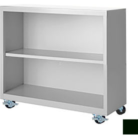 STEEL CABINETS USA, INC MBCA-363318-H-GRN Steel Cabinets USA Bookcase, Assembled, 36W x 18D x 33H, Hunter Green image.