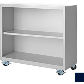 STEEL CABINETS USA, INC MBCA-363318-N Steel Cabinets USA Bookcase, Assembled, 36W x 18D x 33H, Navy Blue image.