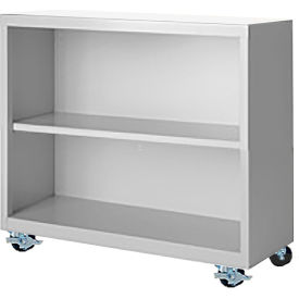 STEEL CABINETS USA, INC MBCA-363318-W Steel Cabinets USA Bookcase, Assembled, 36W x 18D x 33H, White image.