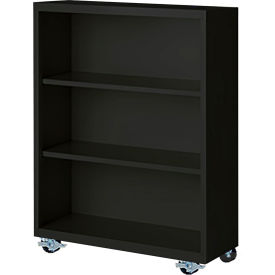 STEEL CABINETS USA, INC MBCA-364518-B Steel Cabinets USA Bookcase, Assembled, 36W x 18D x 45H, Black image.