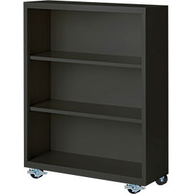 STEEL CABINETS USA, INC MBCA-364518-C Steel Cabinets USA Bookcase, Assembled, 36W x 18D x 45H, Charcoal image.
