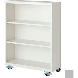 STEEL CABINETS USA, INC MBCA-364518-G Steel Cabinets USA Bookcase, Assembled, 36W x 18D x 45H, Gray image.