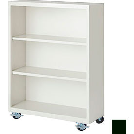 STEEL CABINETS USA, INC MBCA-364518-H-GRN Steel Cabinets USA Bookcase, Assembled, 36W x 18D x 45H, Hunter Green image.