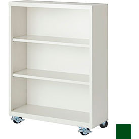 STEEL CABINETS USA, INC MBCA-364518-L-GRN Steel Cabinets USA Bookcase, Assembled, 36W x 18D x 45H, Leaf Green image.