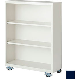 STEEL CABINETS USA, INC MBCA-364518-N Steel Cabinets USA Bookcase, Assembled, 36W x 18D x 45H, Navy Blue image.