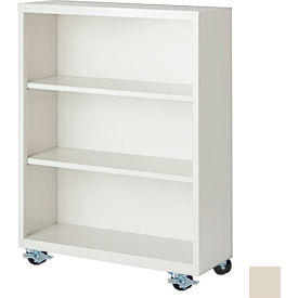 STEEL CABINETS USA, INC MBCA-364518-P Steel Cabinets USA Bookcase, Assembled, 36W x 18D x 45H, Putty image.