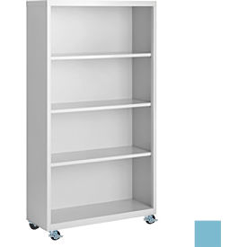 STEEL CABINETS USA, INC MBCA-365518-DB Steel Cabinets USA Bookcase, Assembled, 36W x 18D x 55H, Denim Blue image.